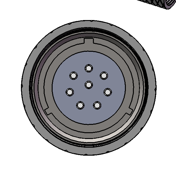 Подводный разъем питания с оптоволокном 4 контакта IP68