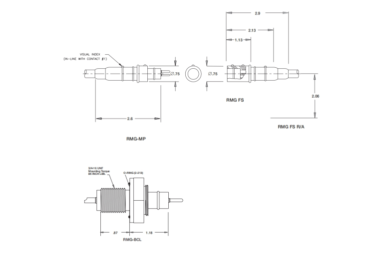 UC 1045 2-контактный RMG-2FS подводный сварочный кабельный разъем