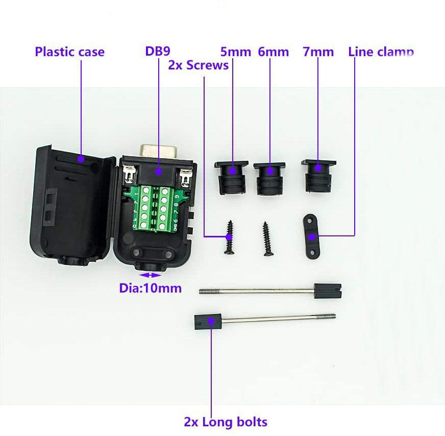 Подводный сигнальный кабельный соединитель UC 1083 к DB9